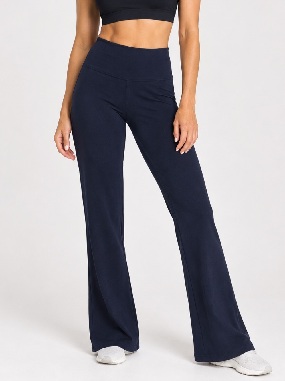 Quince  Blue Workout Pants Athletic Yoga Ultra-Form High-Rise Flared SZ S